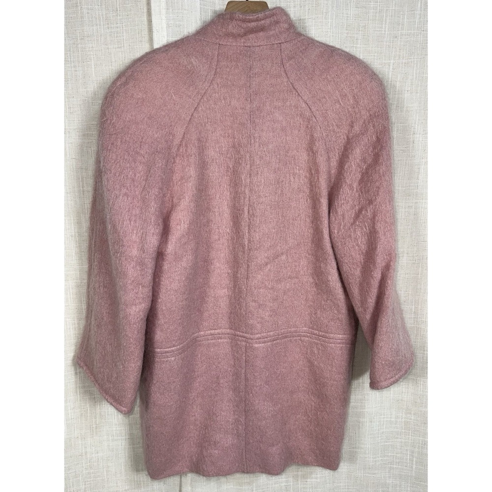 Vintage Mayfair of California USA Pink Mohair Jacket Coat 60's Wool Women's L - Picture 4 of 8